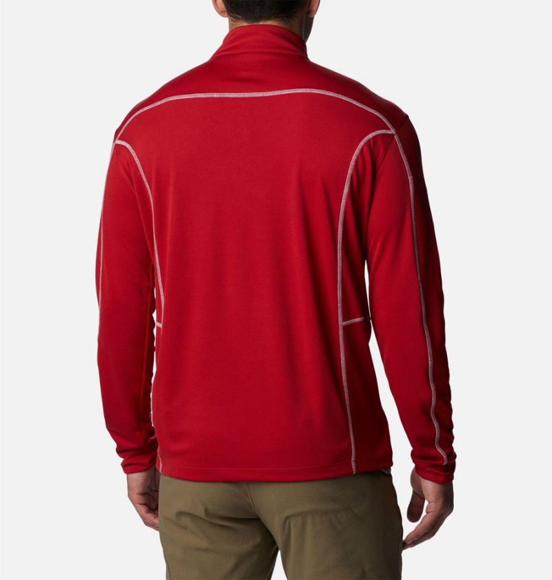 Red Men's Columbia Shotgun Quarter Zip Golf Pullover | SVDQU-9542