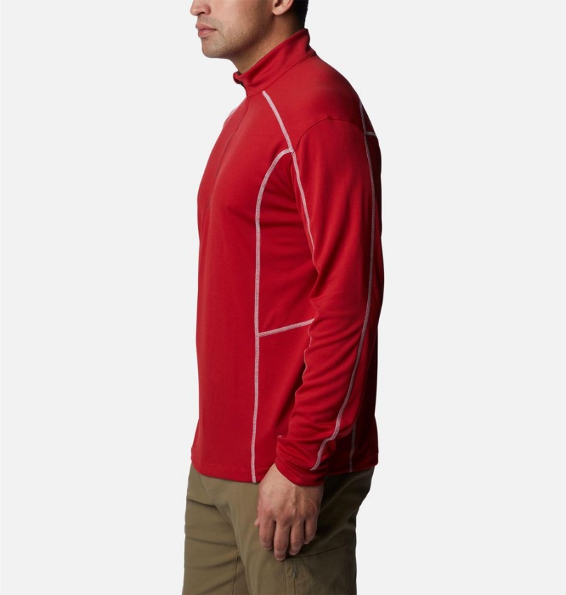 Red Men's Columbia Shotgun Quarter Zip Golf Pullover | SVDQU-9542