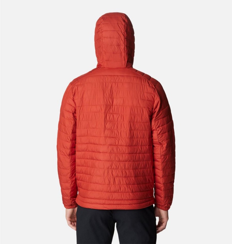 Red Men's Columbia Silver Falls Hooded Insulated Puffer Jacket | SPQOR-7460