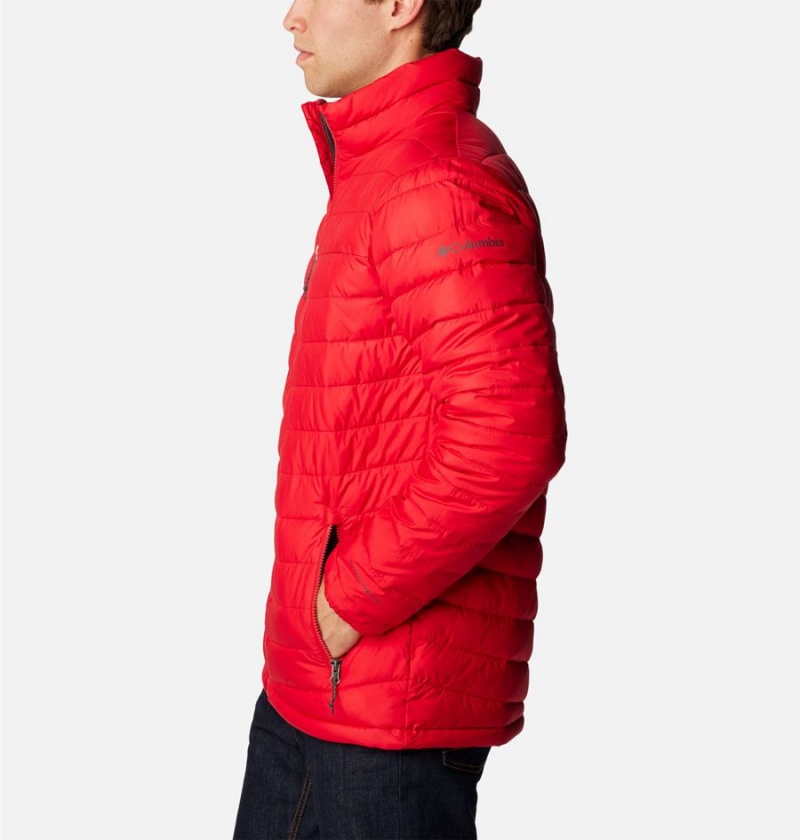 Red Men's Columbia Slope Edge Insulated Puffer Jacket | JXPTH-1420