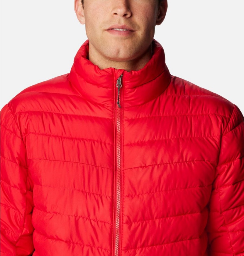 Red Men's Columbia Slope Edge Insulated Puffer Jacket | JXPTH-1420