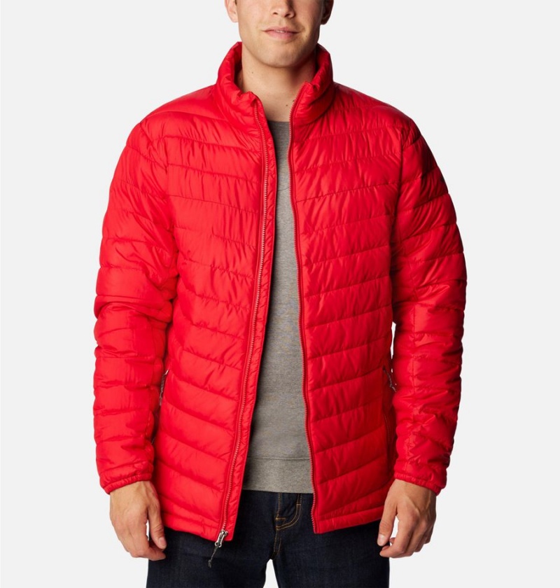 Red Men's Columbia Slope Edge Insulated Puffer Jacket | JXPTH-1420