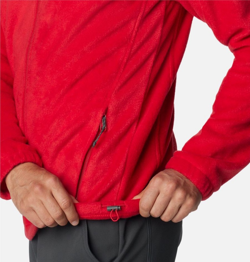 Red Men's Columbia Steens Mountain Full Zip Hoodie Fleece Jacket | YHQVN-2059