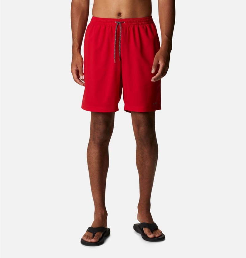 Red Men\'s Columbia Summertide Stretch Shorts | AFUQG-4251