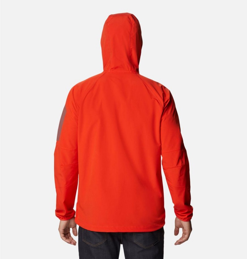 Red Men's Columbia Tall Heights Hooded Softshell Jackets | GLPHT-6128