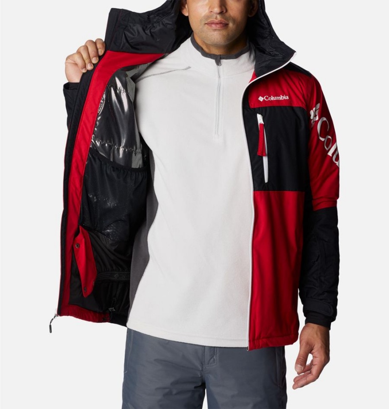 Red Men's Columbia Timberturner II Ski Jacket | JXNMP-0684