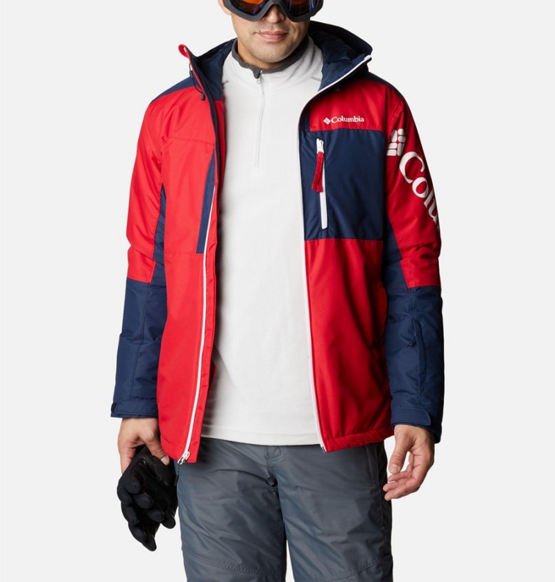 Red Men's Columbia Timberturner II Ski Jacket | SWJVQ-9542