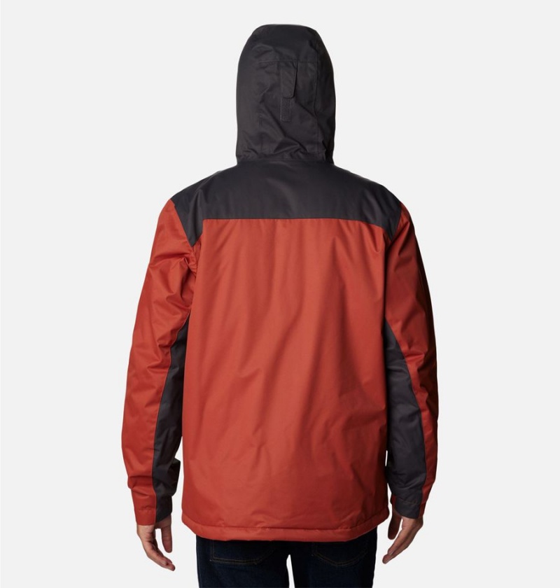 Red Men's Columbia Tipton Peak II Insulated Rain Jacket | EJMKN-3617