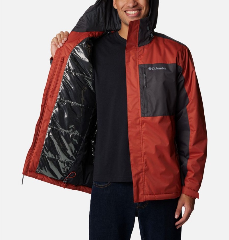 Red Men's Columbia Tipton Peak II Insulated Rain Jacket | EJMKN-3617