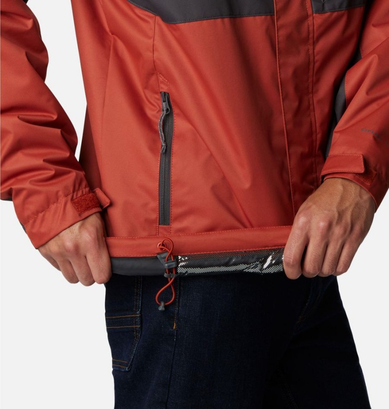 Red Men's Columbia Tipton Peak II Insulated Rain Jacket | EJMKN-3617