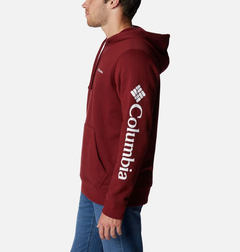 Red Men's Columbia Trek Hoodie | HQSGR-8032