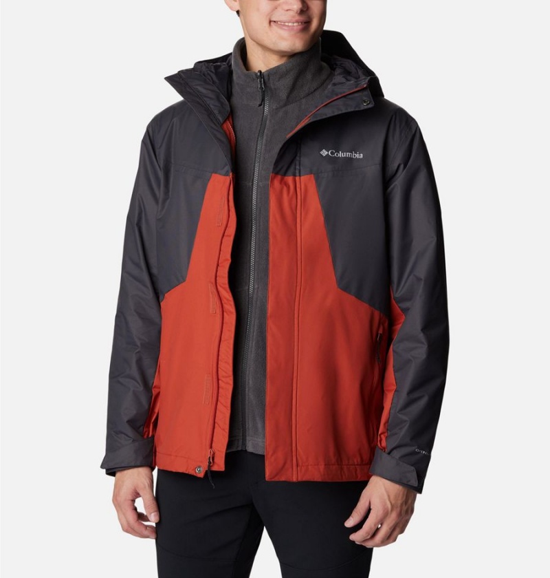 Red Men's Columbia Tunnel Falls Interchange 3 In 1 Jackets | STJVH-6039