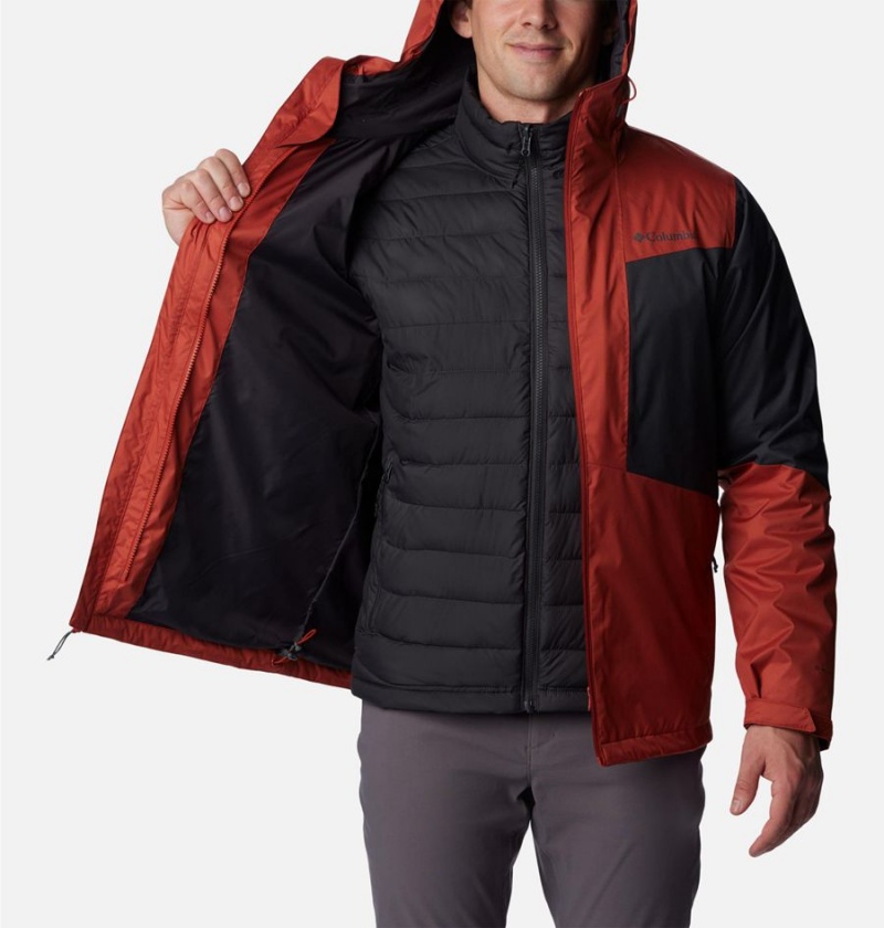 Red Men's Columbia Wallowa Park Interchange 3 In 1 Jackets | HGVQM-4139