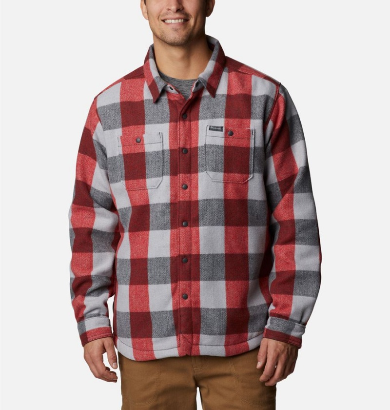 Red Men's Columbia Windward II Jacket Shirt | RFWDZ-8264