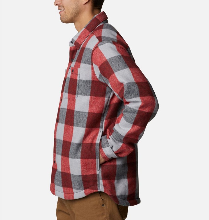 Red Men's Columbia Windward II Jacket Shirt | RFWDZ-8264