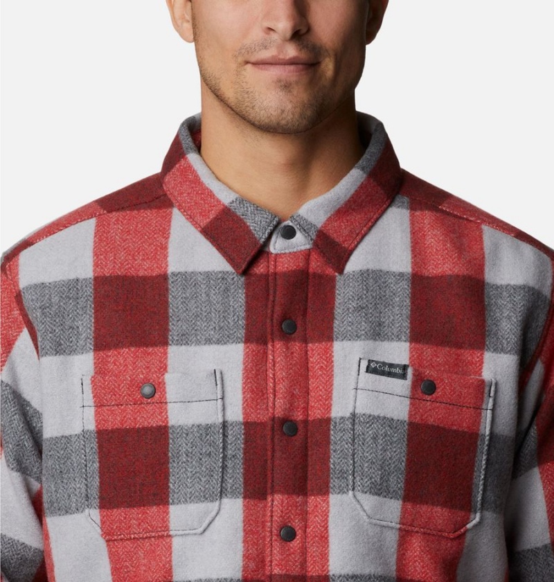 Red Men's Columbia Windward II Jacket Shirt | RFWDZ-8264