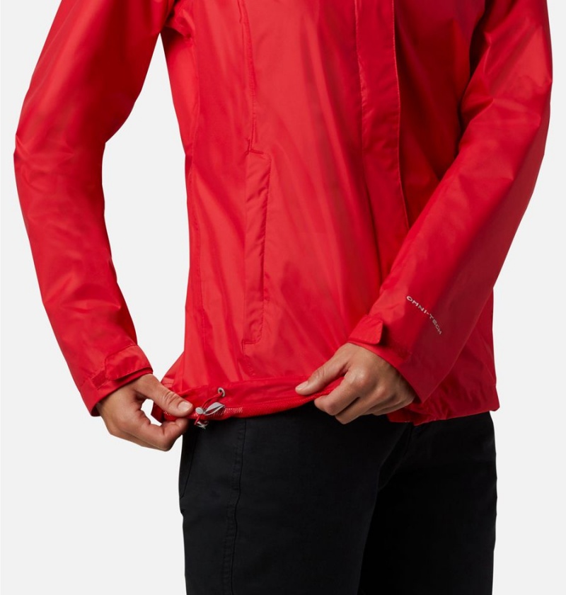 Red Women's Columbia Arcadia II Rain Jacket | YPSTV-6803