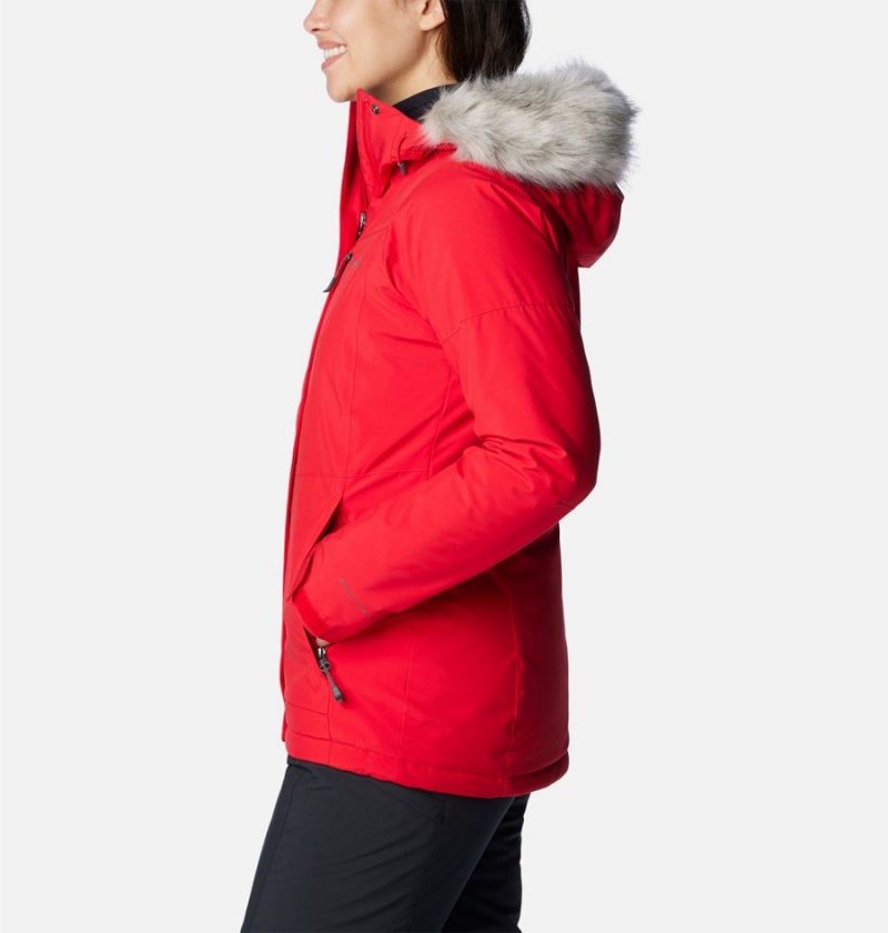 Red Women's Columbia Ava Alpine Insulated Ski Jacket | JARLT-0659