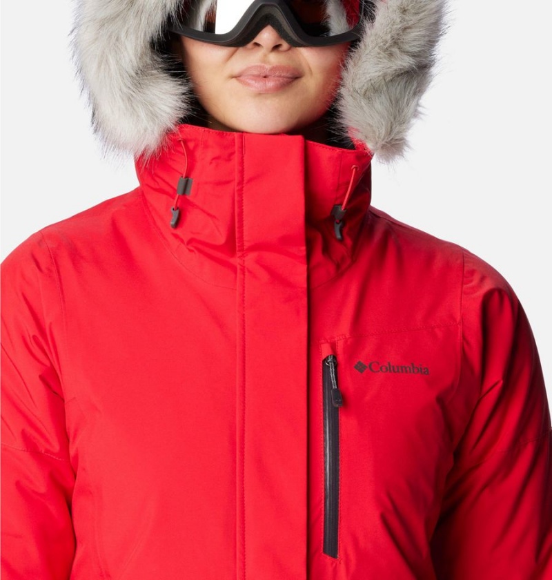 Red Women's Columbia Ava Alpine Insulated Ski Jacket | JARLT-0659