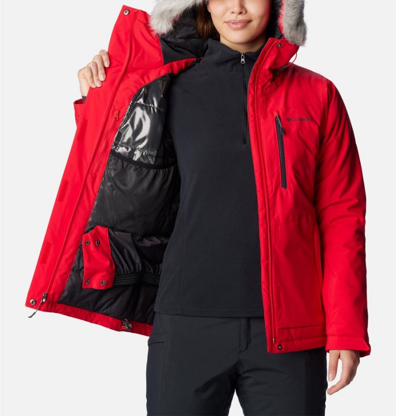 Red Women's Columbia Ava Alpine Insulated Ski Jacket | JARLT-0659