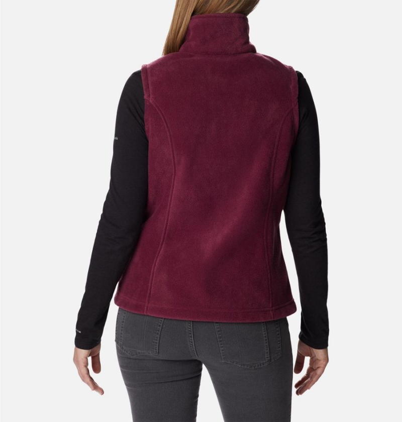 Red Women's Columbia Benton Springs Fleece Vest | HENPU-0294