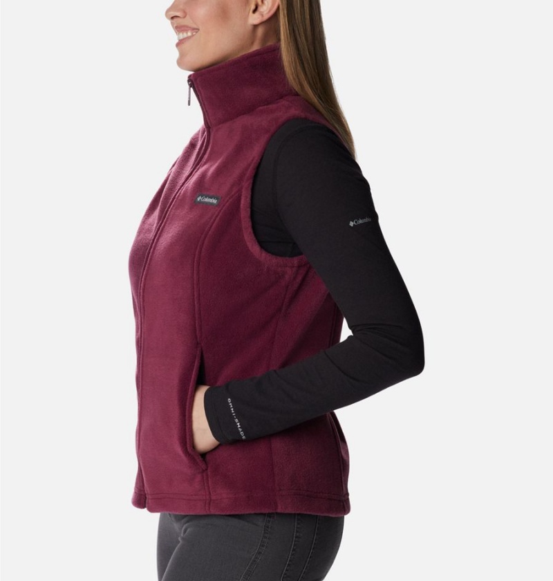 Red Women's Columbia Benton Springs Fleece Vest | HENPU-0294