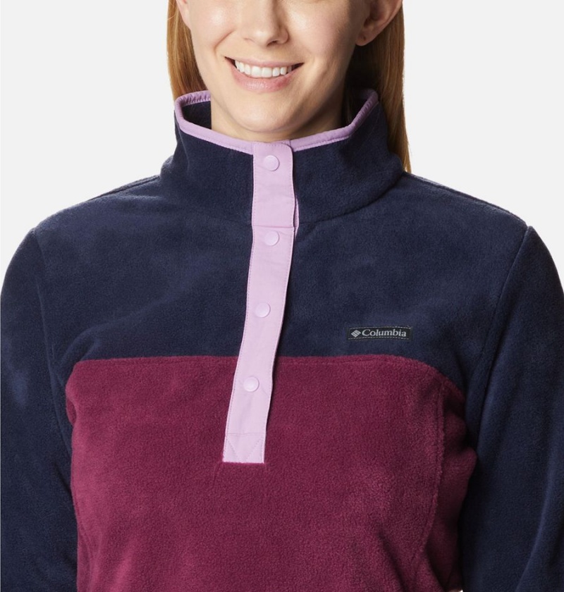 Red Women's Columbia Benton Springs Half Snap Fleece Pullover | WPTAV-5487