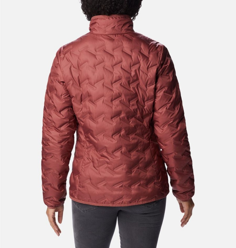 Red Women's Columbia Delta Ridge Puffer Jacket | NKFTU-0496