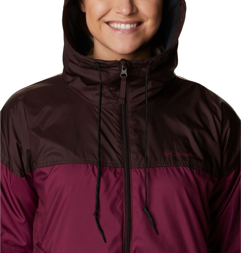 Red Women's Columbia Flash Challenger Fleece Lined Jacket Windbreaker | XPFMK-0749