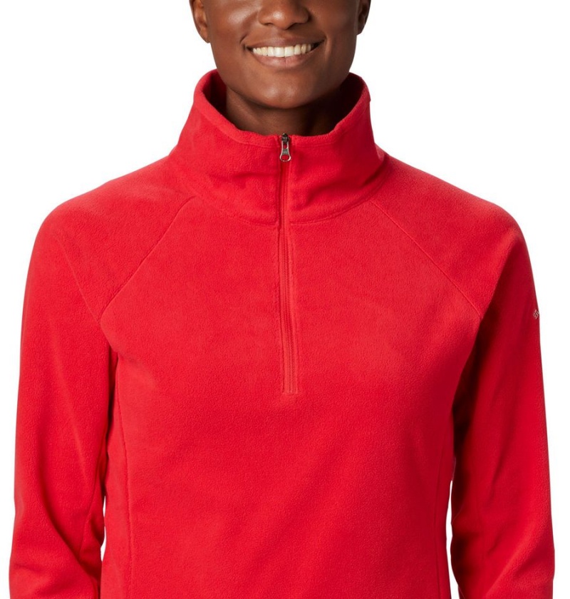 Red Women's Columbia Glacial IV Half Zip Fleece Pullover | LZKIG-9507