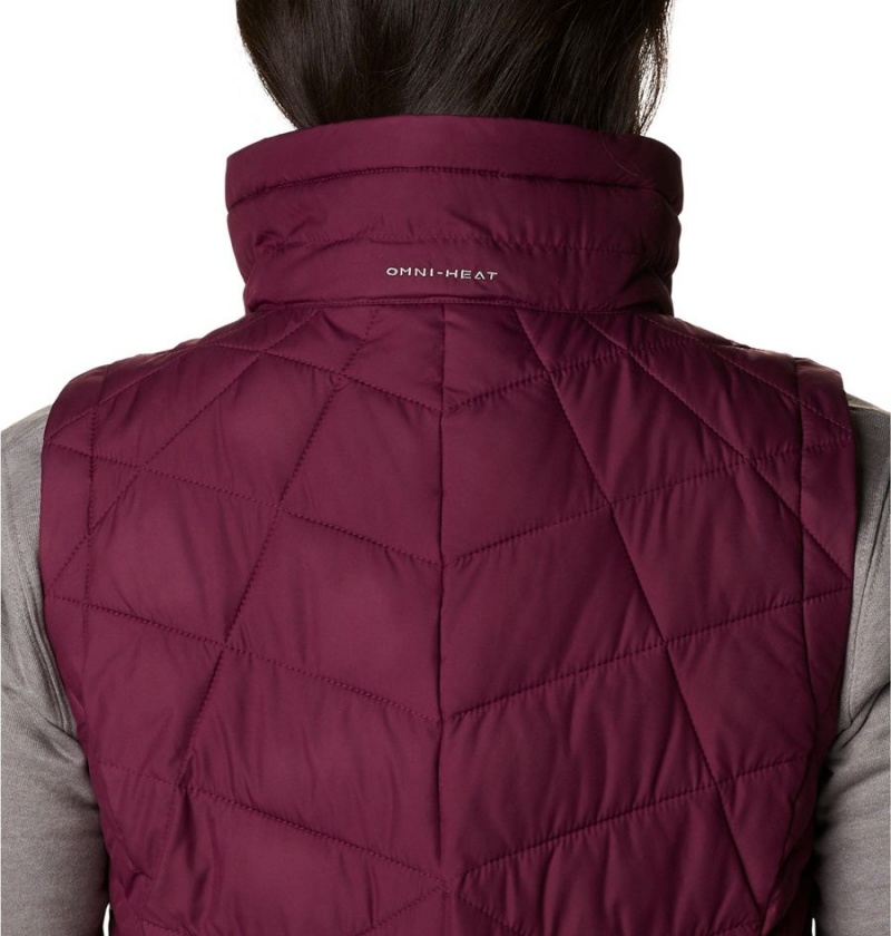 Red Women's Columbia Heavenly Long Vest | JDKOB-3904