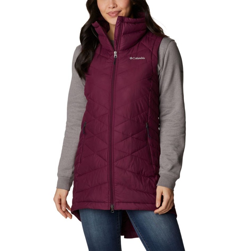 Red Women\'s Columbia Heavenly Long Vest | JDKOB-3904