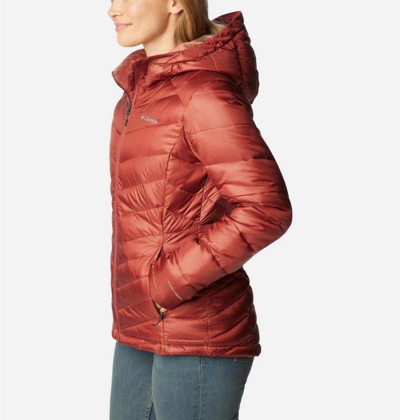 Red Women's Columbia Joy Peak Insulated Hooded Puffer Jacket | ZYLMR-1509