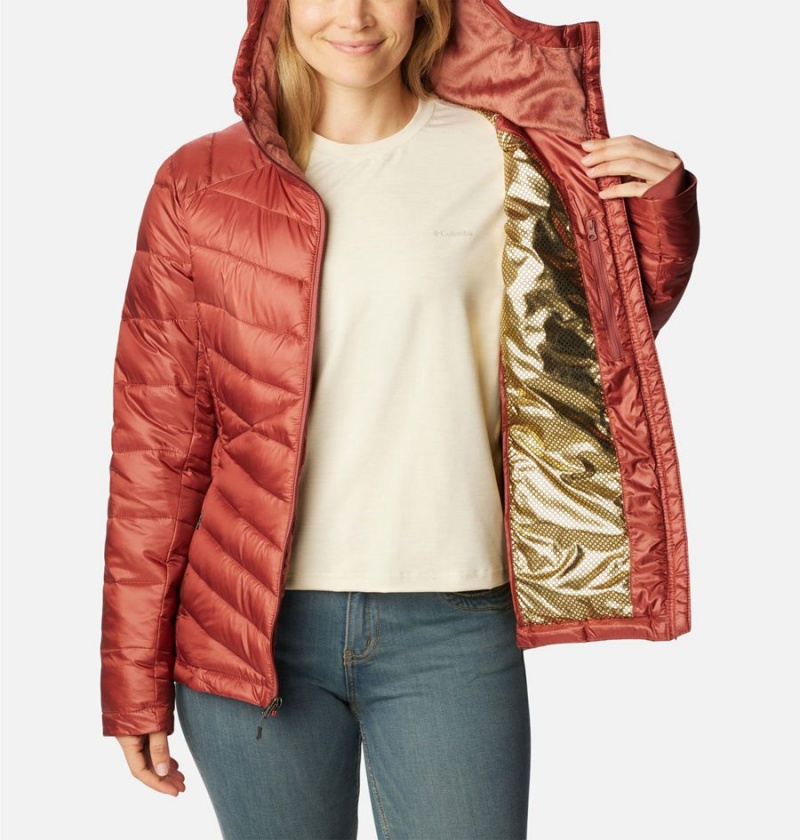 Red Women's Columbia Joy Peak Insulated Hooded Puffer Jacket | ZYLMR-1509