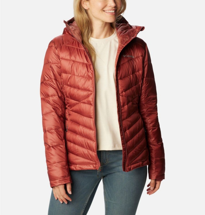 Red Women's Columbia Joy Peak Insulated Hooded Puffer Jacket | ZYLMR-1509