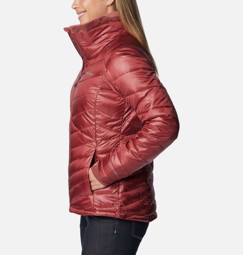 Red Women's Columbia Joy Peak Insulated Puffer Jacket | HZWXN-6420