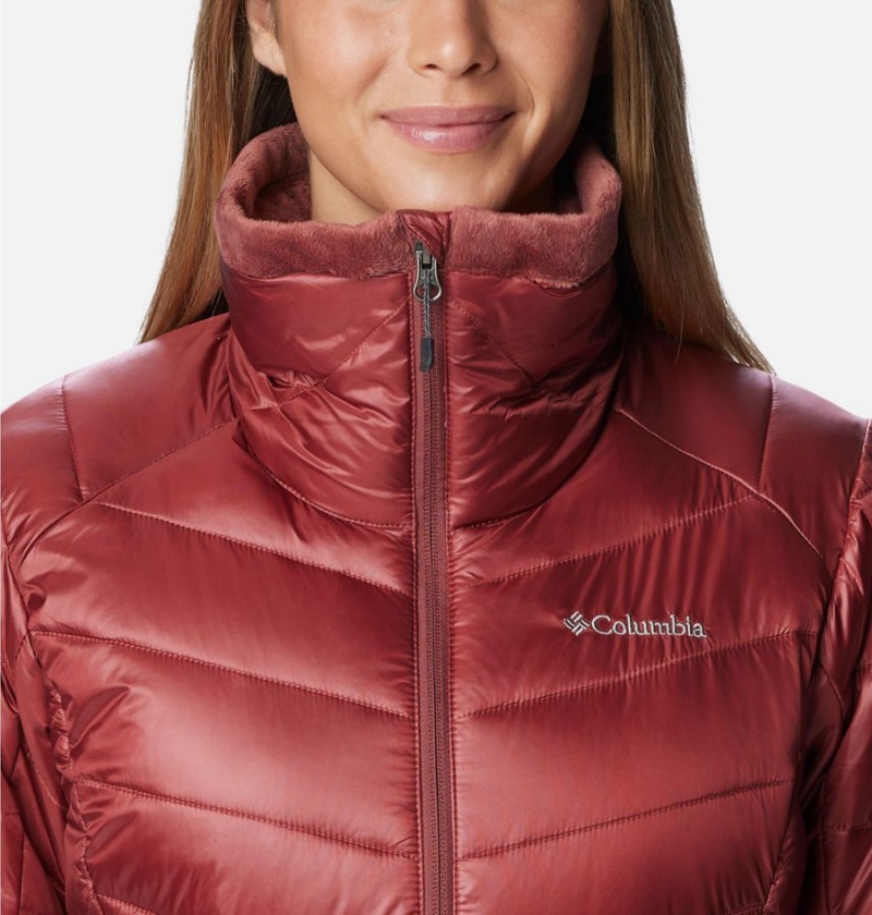 Red Women's Columbia Joy Peak Insulated Puffer Jacket | HZWXN-6420