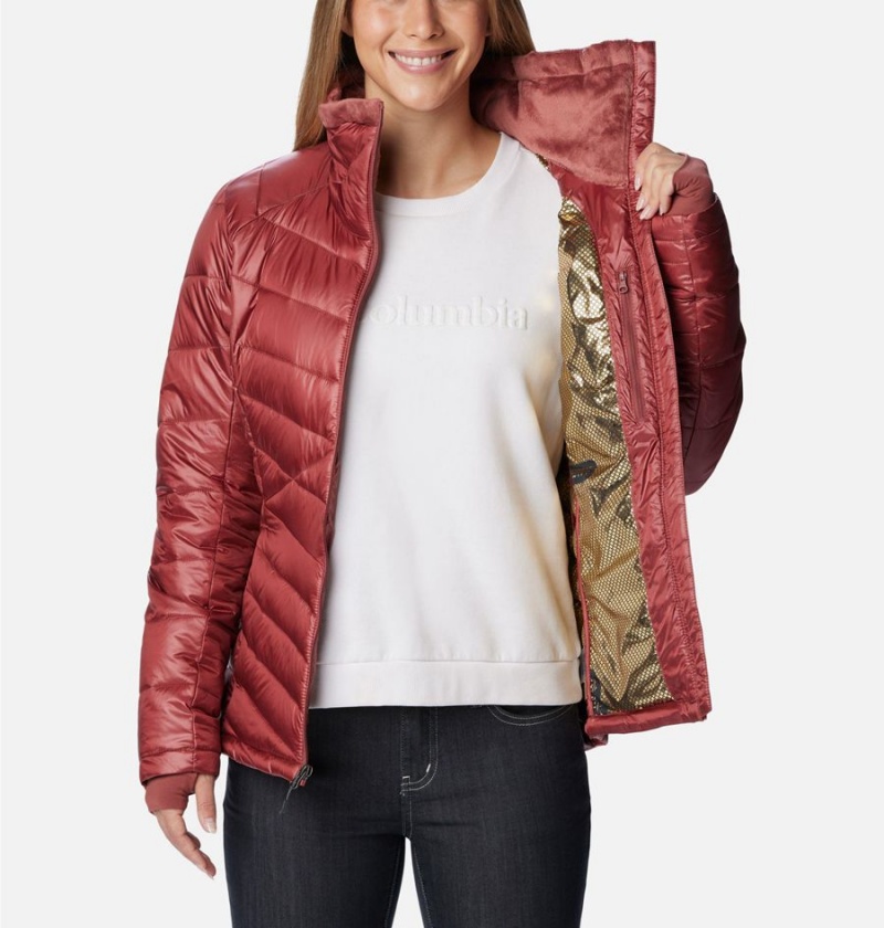 Red Women's Columbia Joy Peak Insulated Puffer Jacket | HZWXN-6420