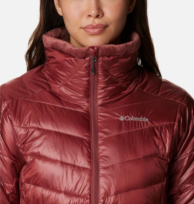 Red Women's Columbia Joy Peak Mid Puffer Jacket | AVGXF-4280