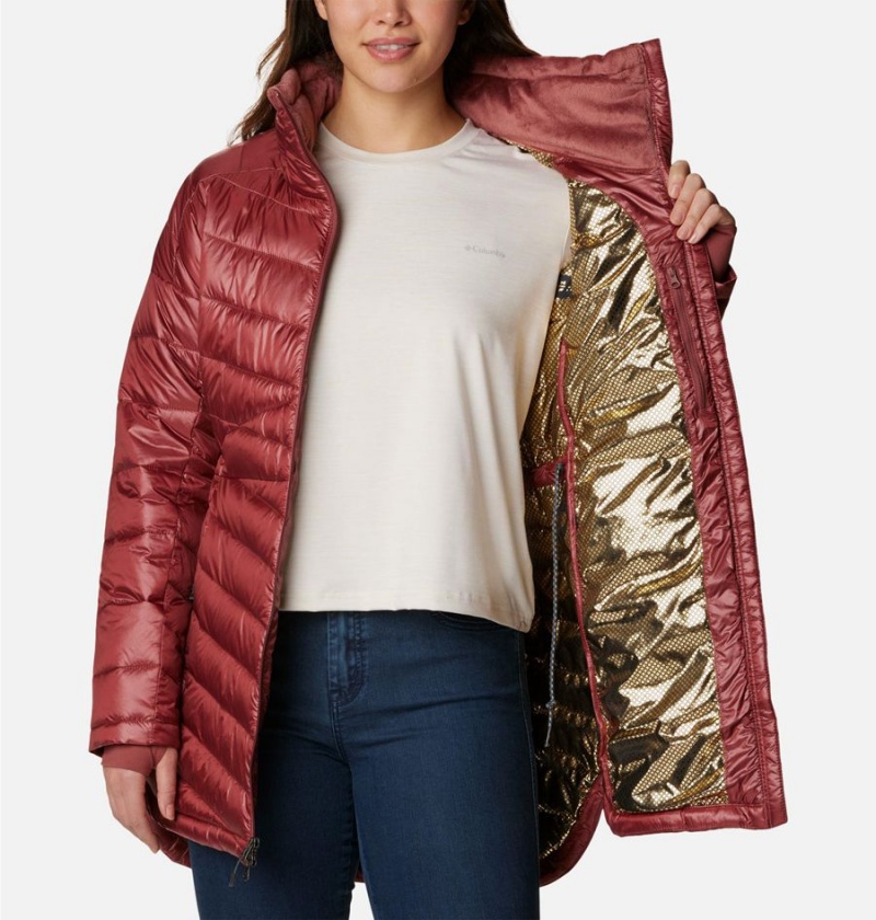 Red Women's Columbia Joy Peak Mid Puffer Jacket | AVGXF-4280