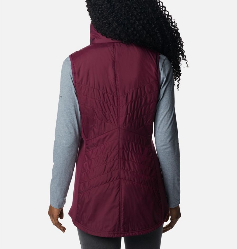 Red Women's Columbia Mix It Around Long Vest | IRNDM-6571