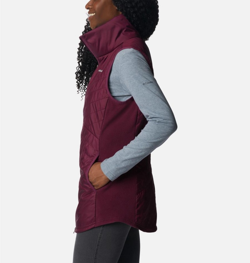 Red Women's Columbia Mix It Around Long Vest | IRNDM-6571