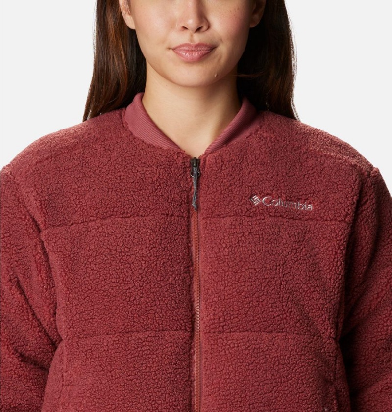 Red Women's Columbia Novelty Puffer Jacket | OYZQR-8491