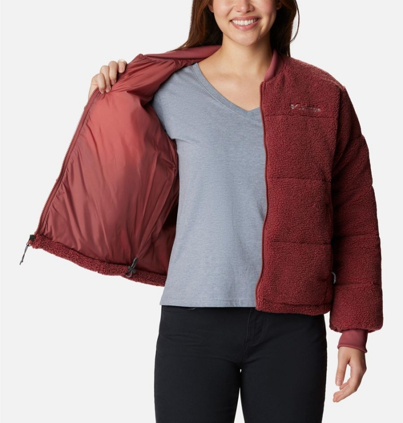 Red Women's Columbia Novelty Puffer Jacket | OYZQR-8491