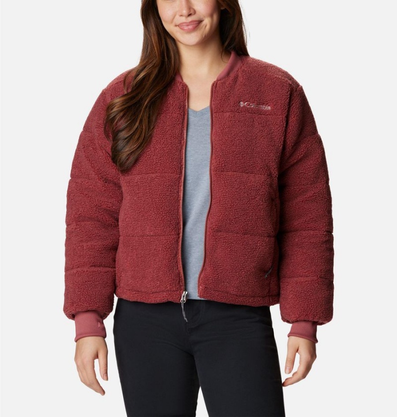 Red Women's Columbia Novelty Puffer Jacket | OYZQR-8491