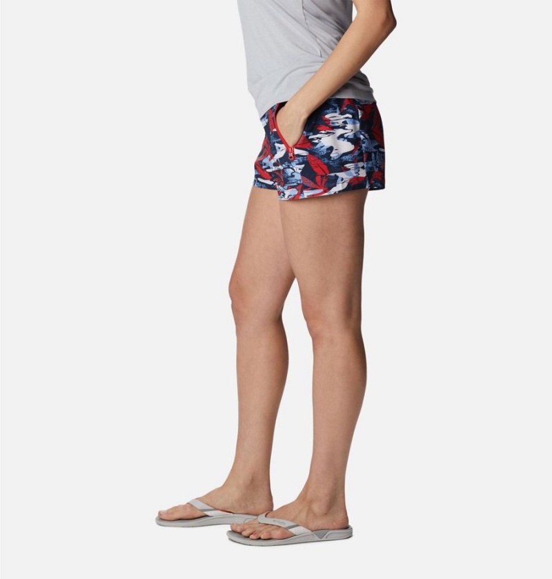 Red Women's Columbia PFG Tidal II Shorts | NUATY-2835