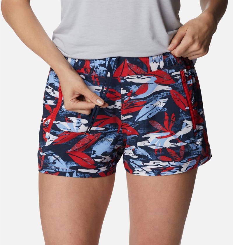 Red Women's Columbia PFG Tidal II Shorts | NUATY-2835