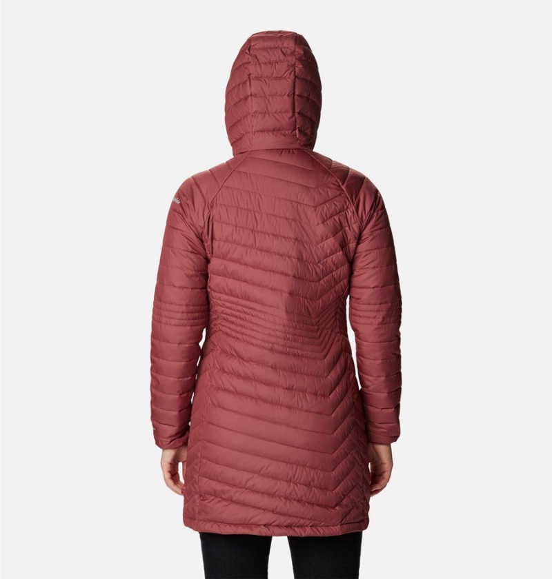 Red Women's Columbia Powder Lite Mid Puffer Jacket | NQORD-0384