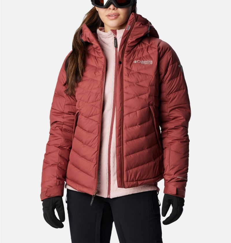 Red Women's Columbia Roaring Fork Puffer Jacket | PGTFK-6179