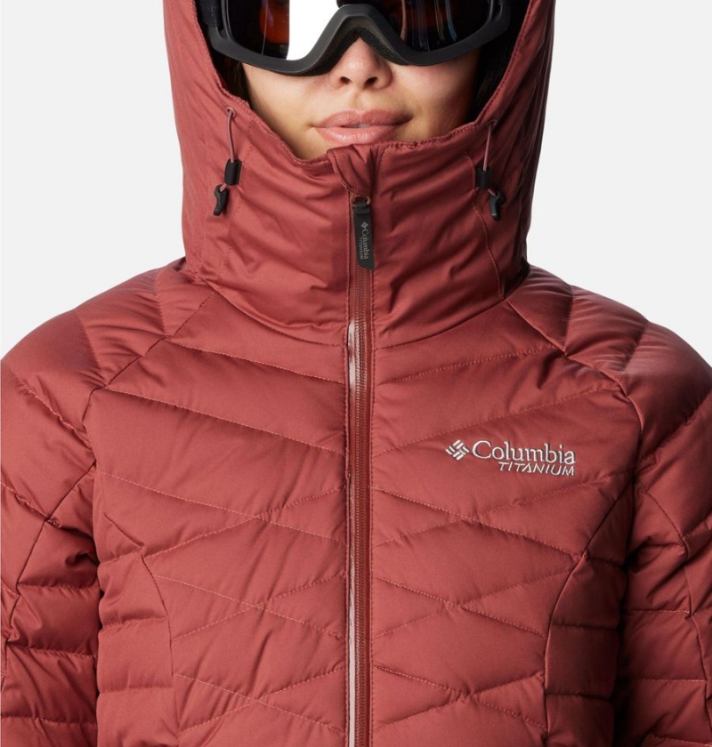 Red Women's Columbia Roaring Fork Puffer Jacket | PGTFK-6179